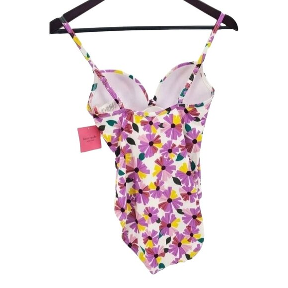 Kate Spade One-piece Twist Front WallFlower Colorful Daisy Floral Swimwear - Picture 3 of 11